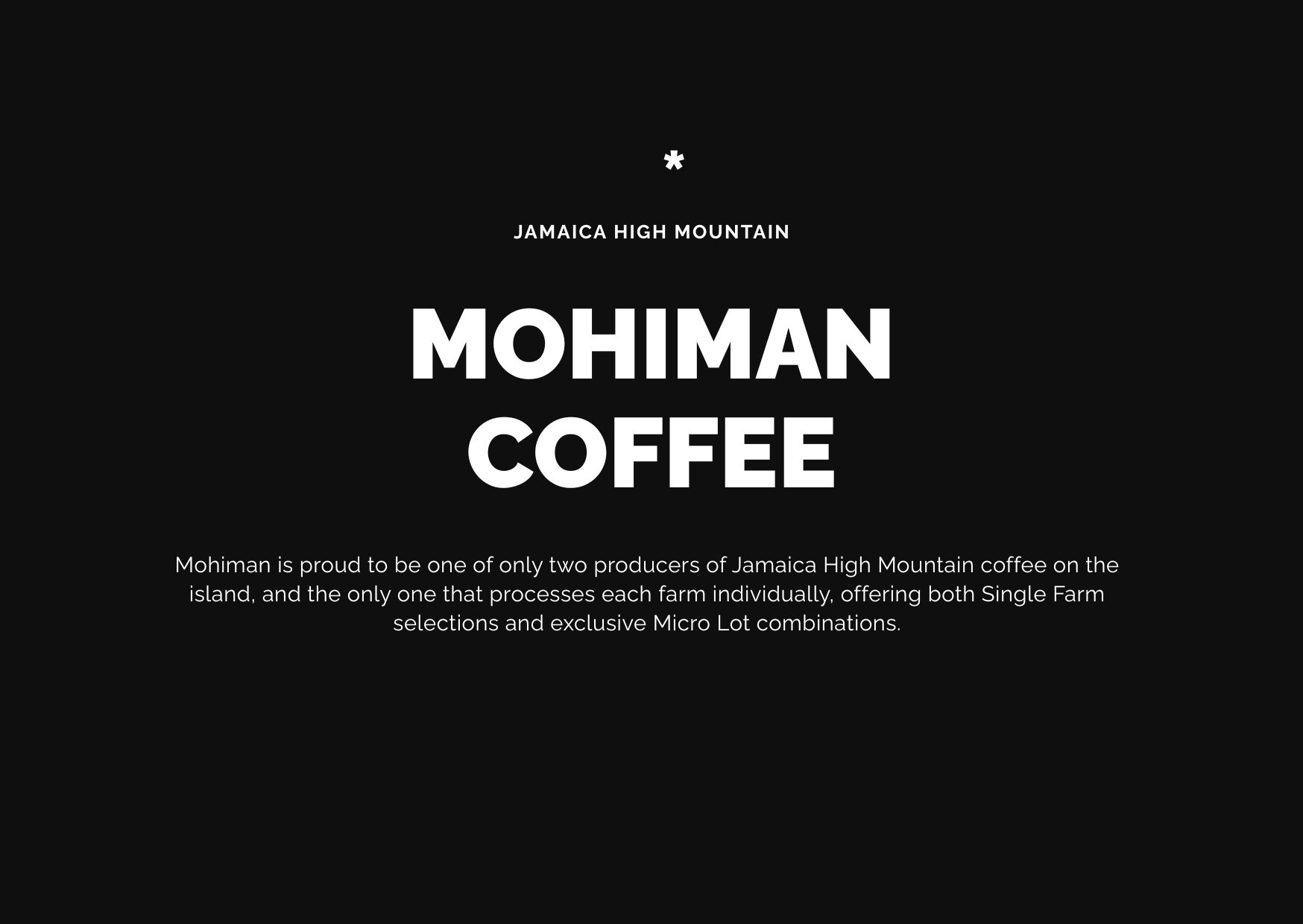Mohiman Coffee brand image